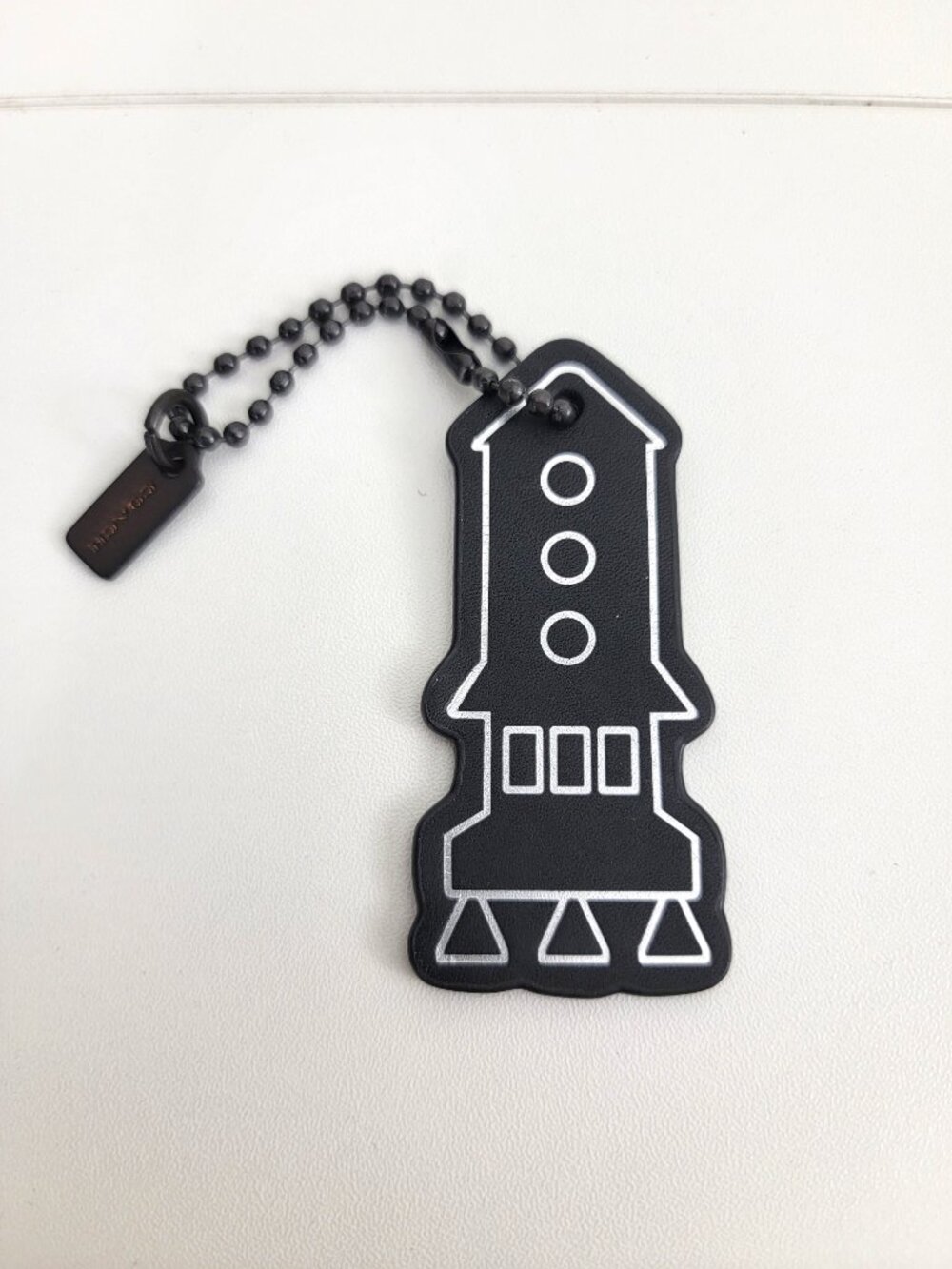 Coach NASA Rocket Bag Charm Keychain Black